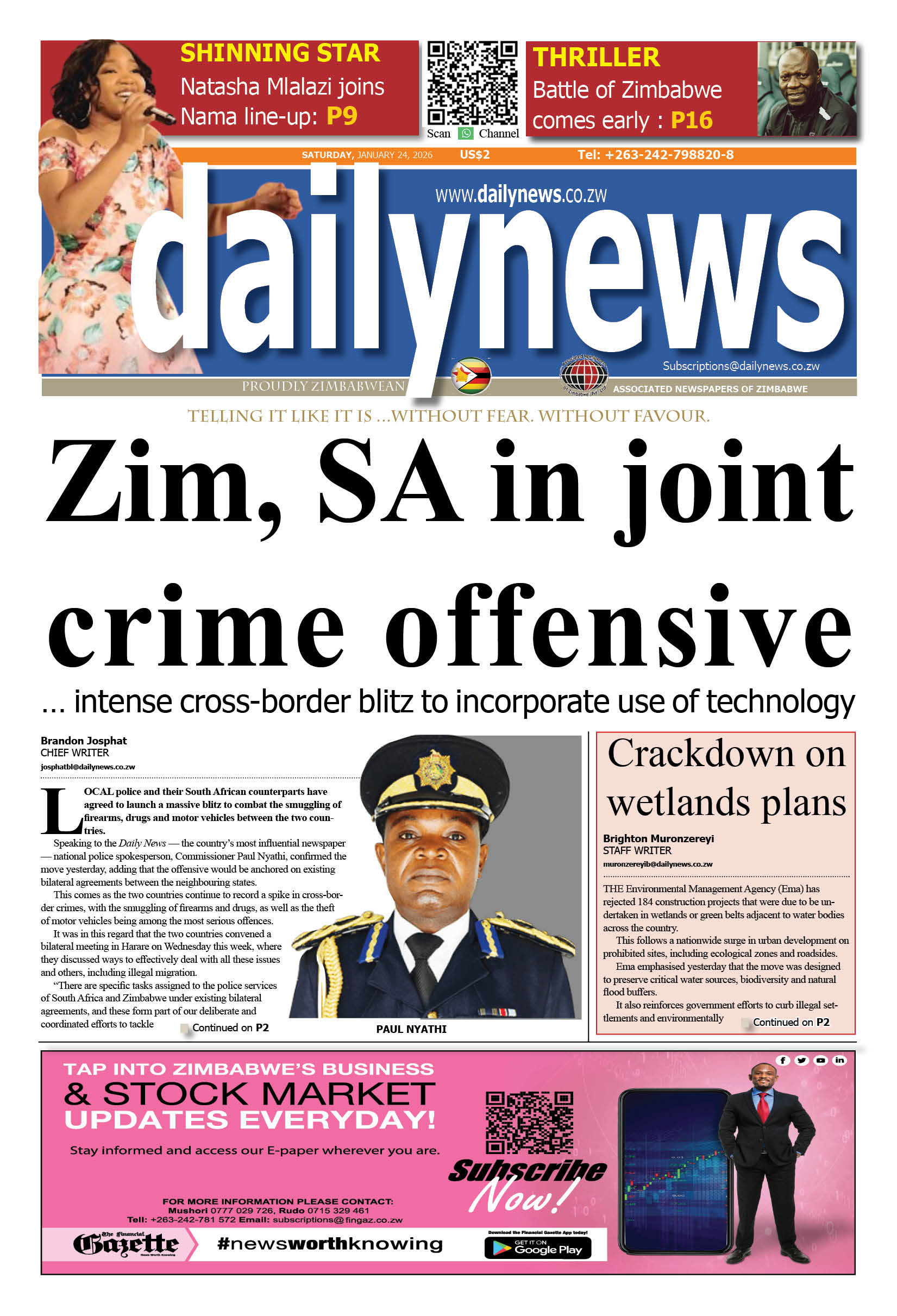 Saturday 24 January 2026